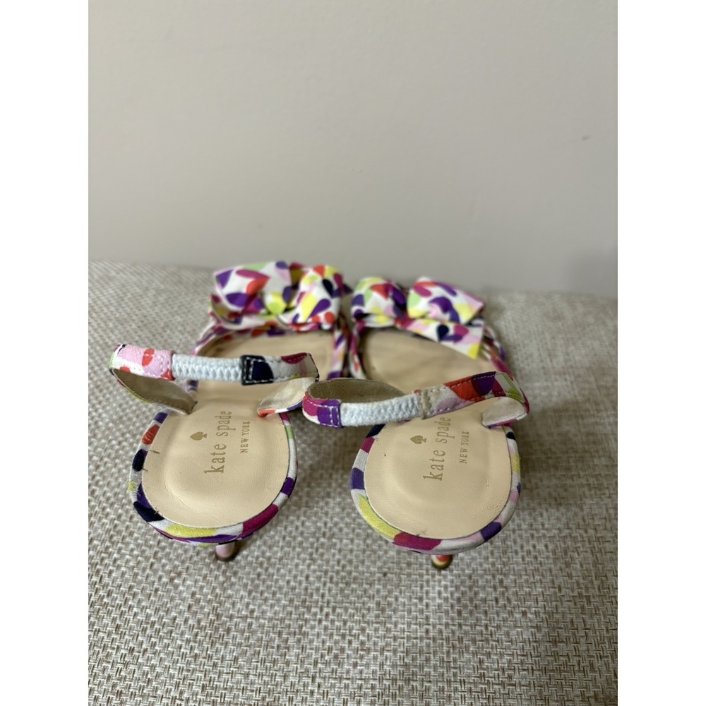 Rare Kate Spade Lourdes Multicolor Heart Heels Strappy Stiletto Size 7 - Picture 4 of 14